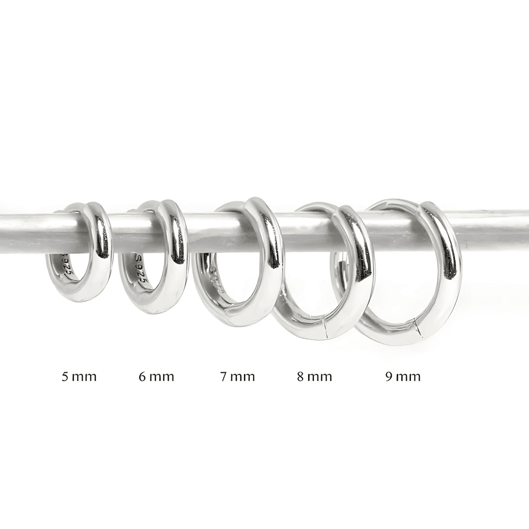 REFINED S925 THIN HOOP EARRINGS