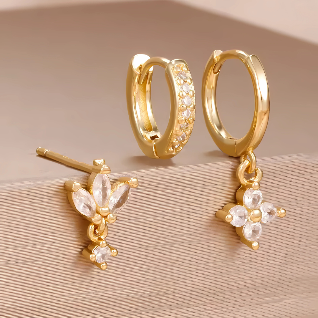 SUNPETAL DANGLE SET