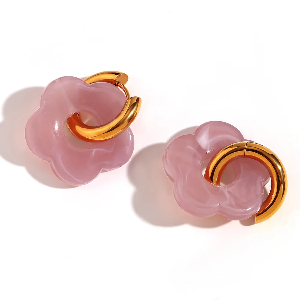ZARA BLOSSOM HOOP EARRINGS