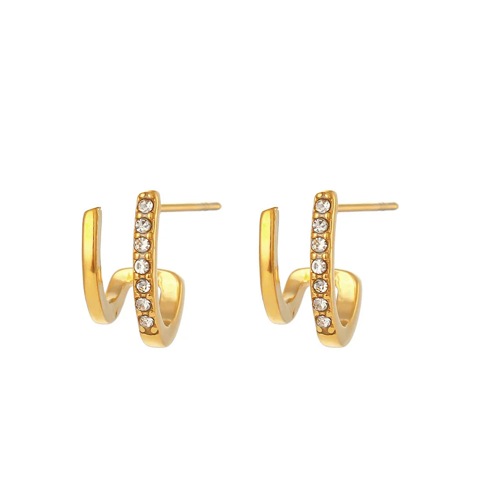 VICTORIA DOUBLE LAYER EARRINGS