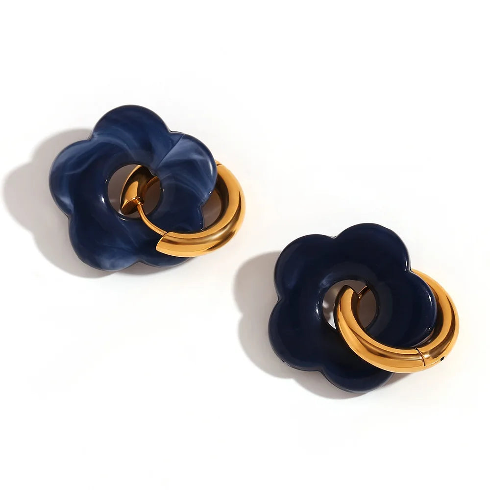 ZARA BLOSSOM HOOP EARRINGS