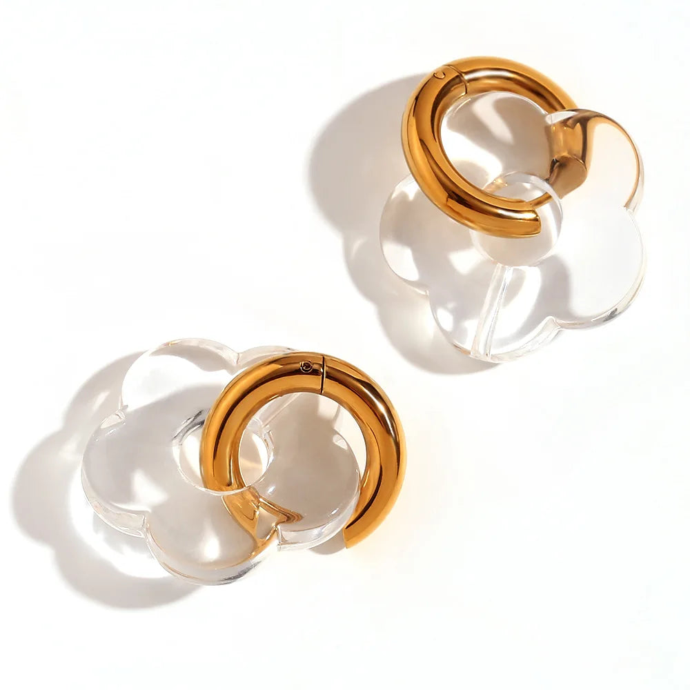ZARA BLOSSOM HOOP EARRINGS