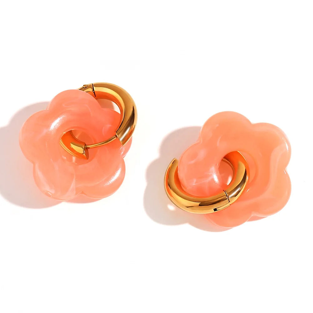 ZARA BLOSSOM HOOP EARRINGS