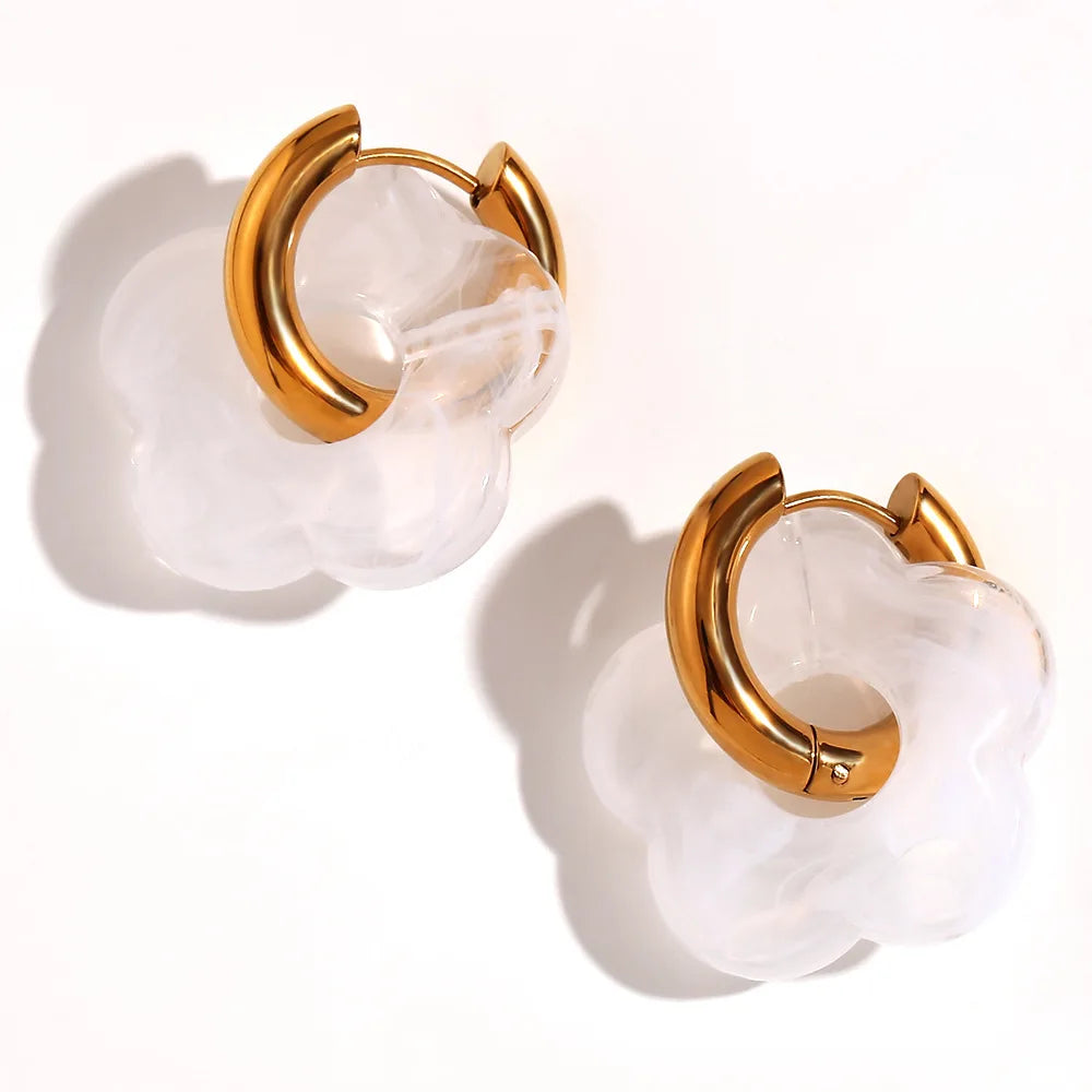 ZARA BLOSSOM HOOP EARRINGS