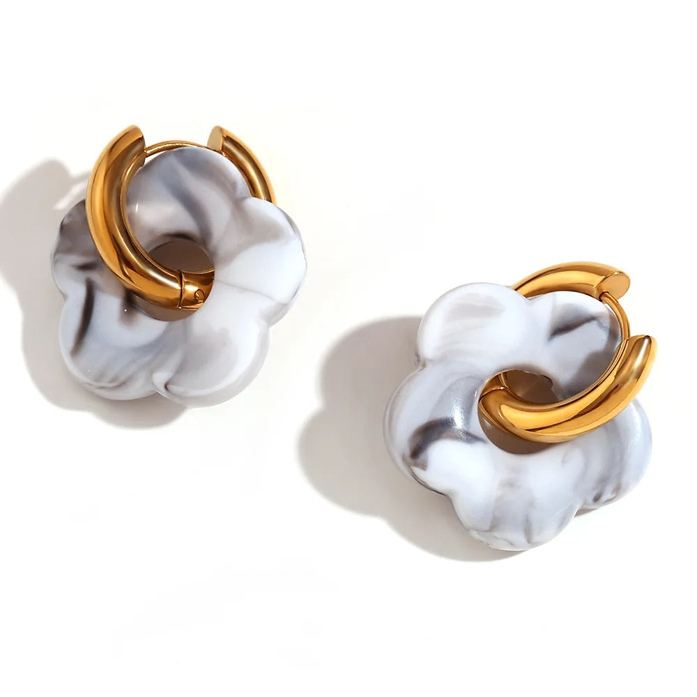 ZARA BLOSSOM HOOP EARRINGS