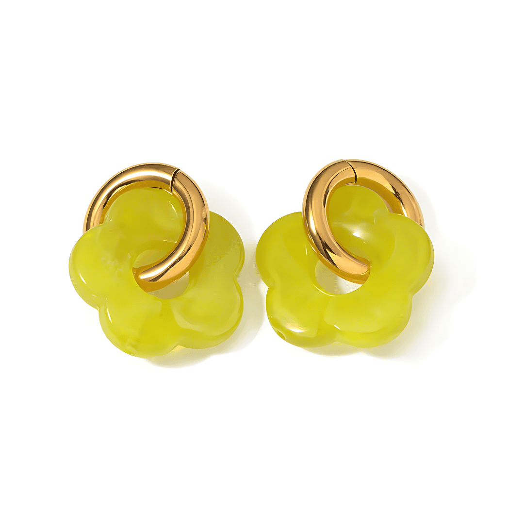 ZARA BLOSSOM HOOP EARRINGS