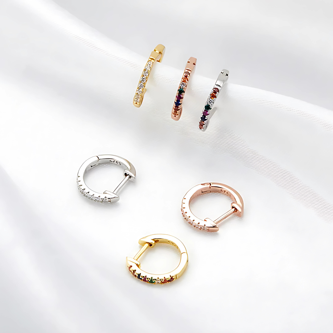 CRYSTAL HOOP EARRINGS