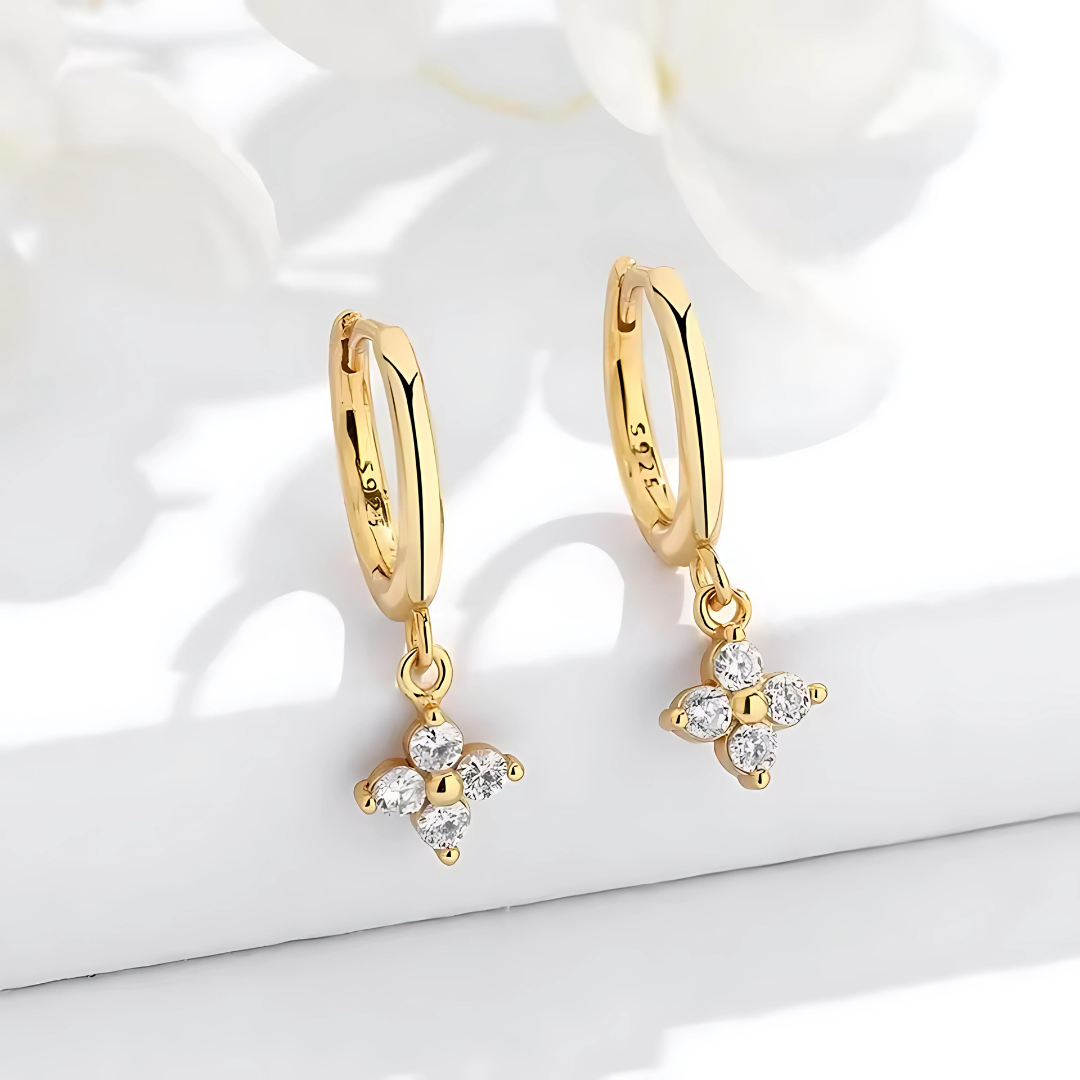 DAISY HOOP EARRINGS S925