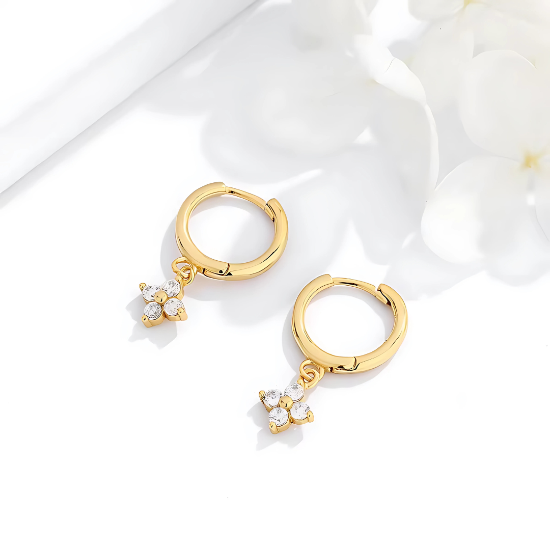 DAISY HOOP EARRINGS S925