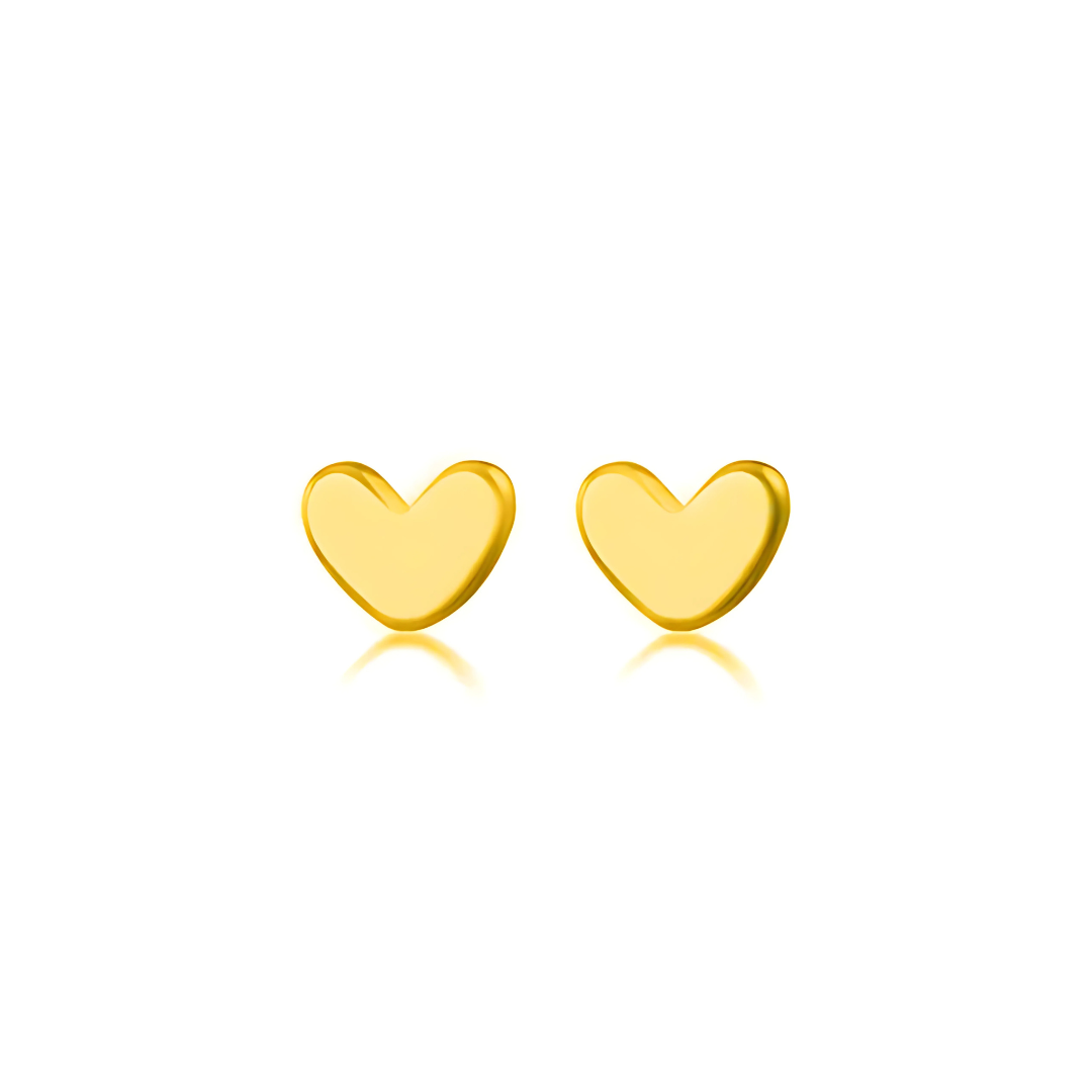 LILY HEART STUD EARRINGS