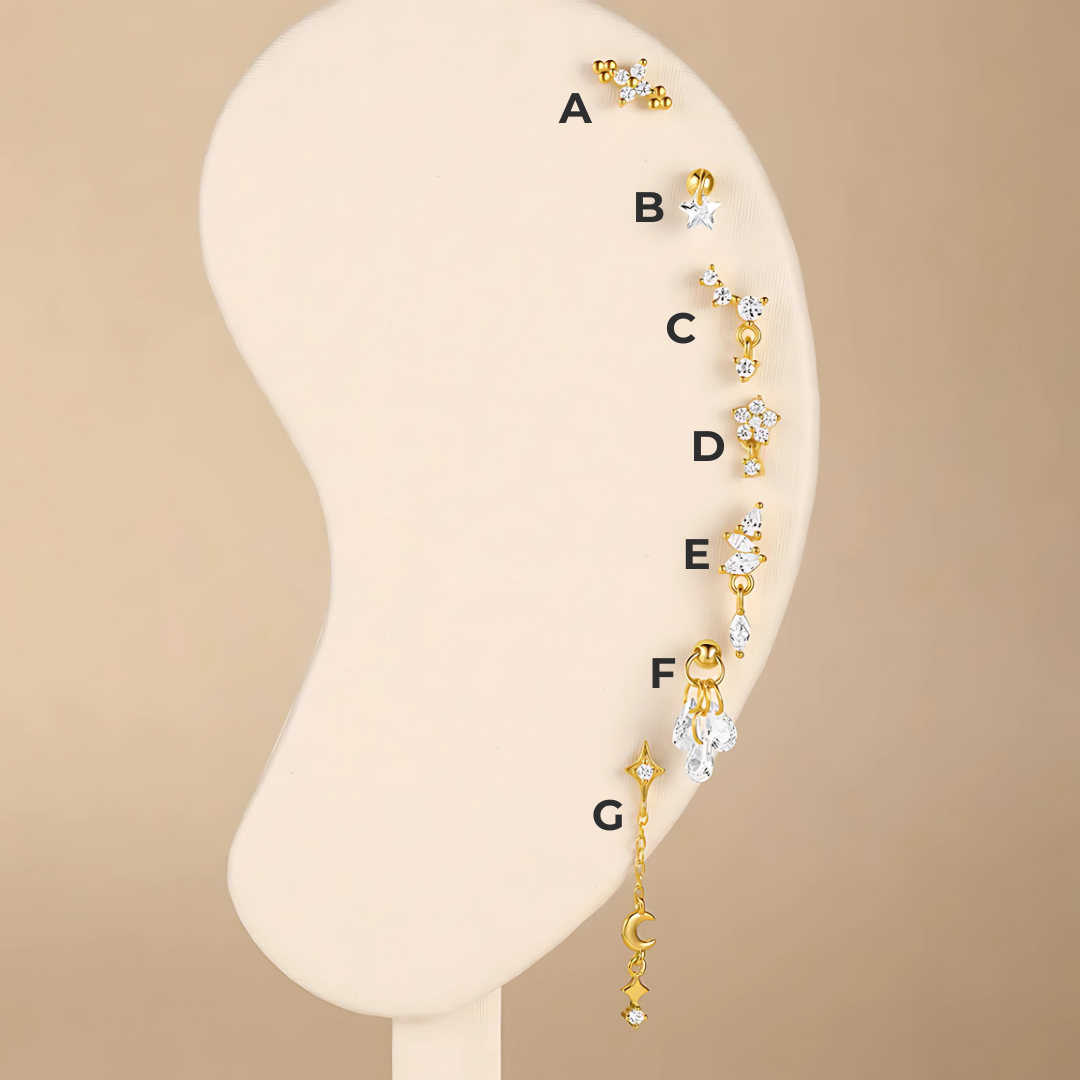 BLENDED FLAT BACK EARRINGS