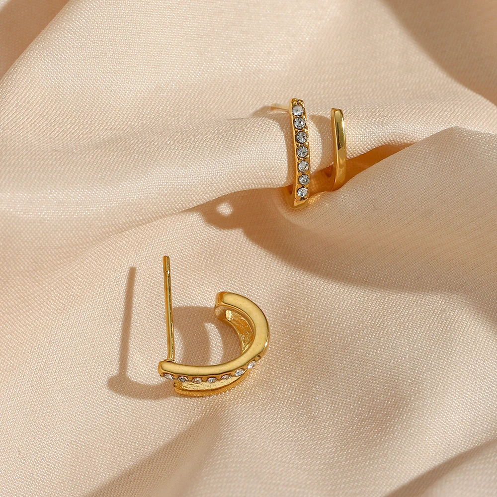 VICTORIA DOUBLE LAYER EARRINGS