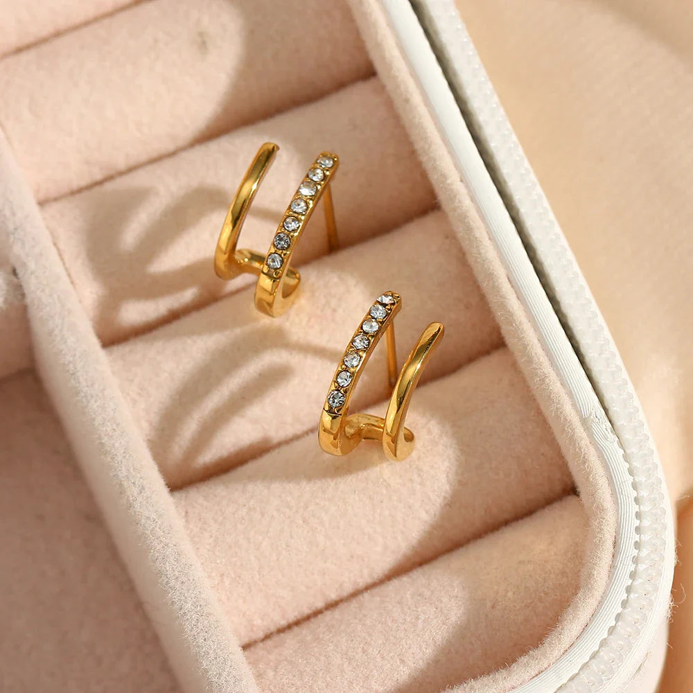 VICTORIA DOUBLE LAYER EARRINGS