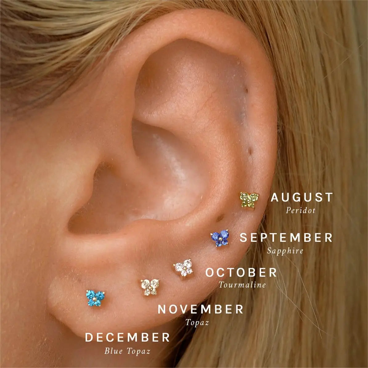 ZODIAC BIRTHSTONE EARRINGS