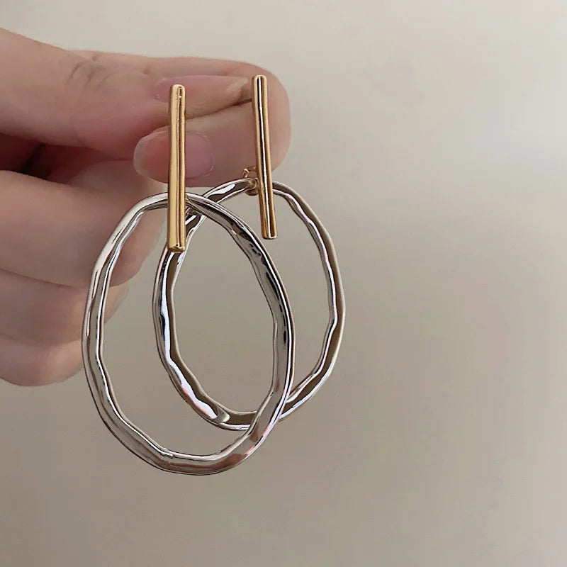 AVA DOUBLE-COLOR STUD EARRINGS
