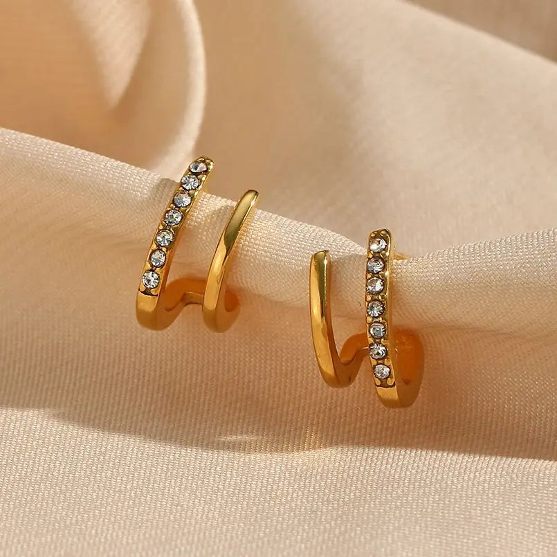 VICTORIA DOUBLE LAYER EARRINGS