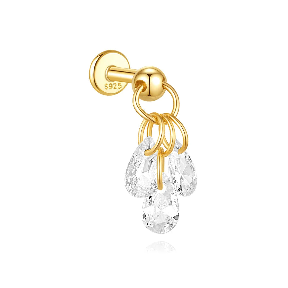 BLENDED FLAT BACK EARRINGS