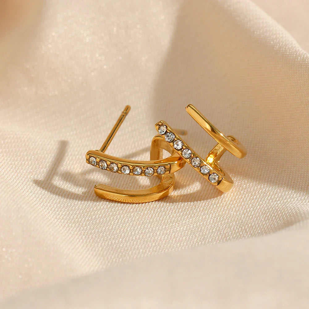 VICTORIA DOUBLE LAYER EARRINGS